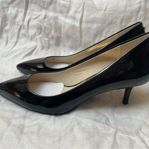 Michael Kors Black Patent Kitten Pumps